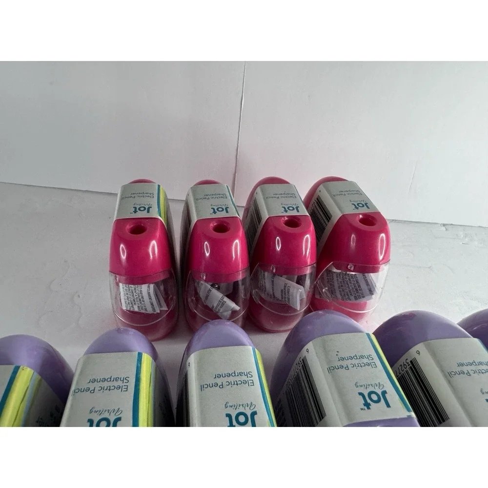 Lot‎ of 13 NWT JOT Writing Plastic Electric (Battery) Pencil Sharpeners Assorted